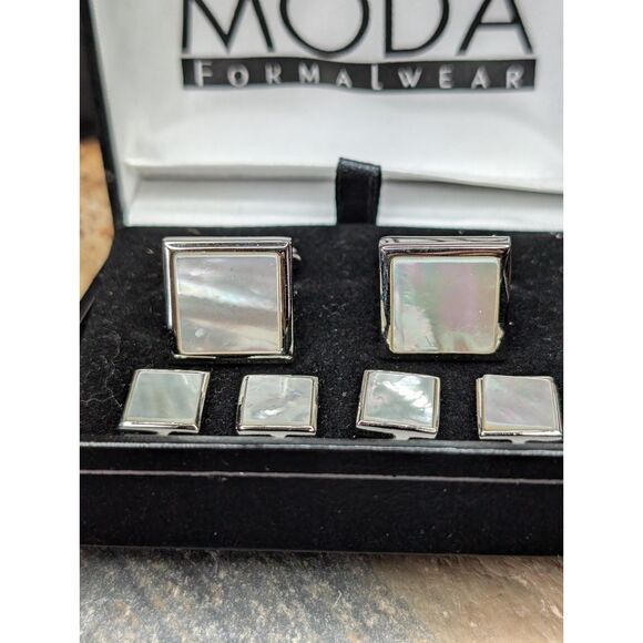 Moda Other - Moda Formal Tuxedo Set – Cufflinks & 4 Studs, Mother-of-Pearl, Boxed New